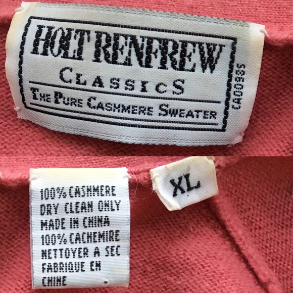 (SOLD) HOLT RENFREW Cashmere Button Front Cardigan - Picture 4 of 4